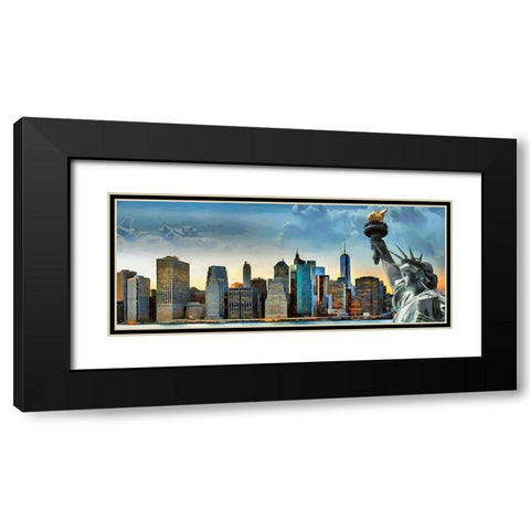 My lovely New York XL Black Modern Wood Framed Art Print with Double Matting by Medeiros, Celito
