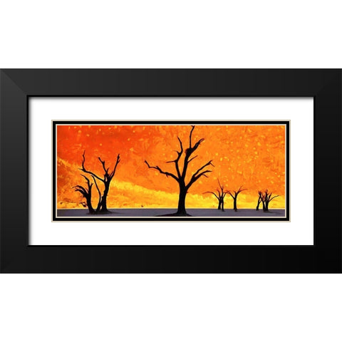 Trees without Life Black Modern Wood Framed Art Print with Double Matting by Medeiros, Celito