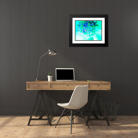 Green Bulbs Black Modern Wood Framed Art Print with Double Matting by Grayscale