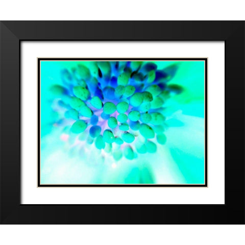Green Bulbs Black Modern Wood Framed Art Print with Double Matting by Grayscale