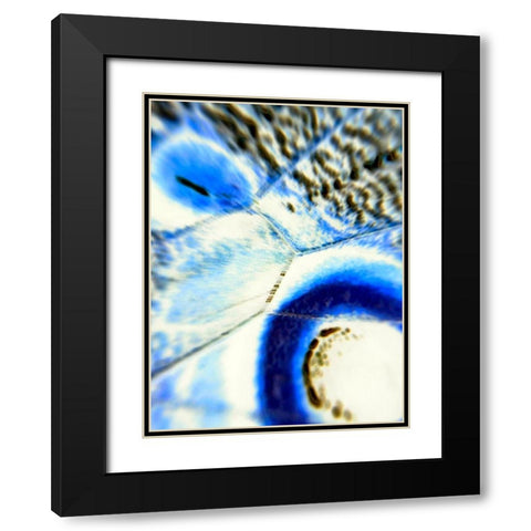 Stained Wing I Black Modern Wood Framed Art Print with Double Matting by Grayscale