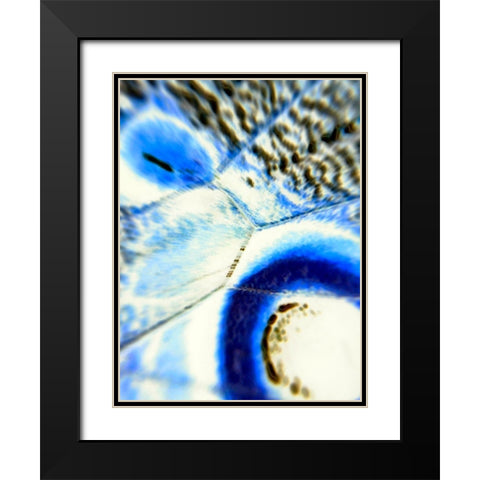Stained Wing I Black Modern Wood Framed Art Print with Double Matting by Grayscale