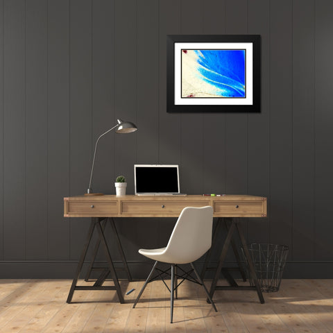 Stained Wing II Black Modern Wood Framed Art Print with Double Matting by Grayscale