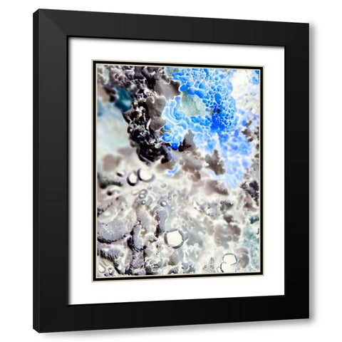 Texture Group III Black Modern Wood Framed Art Print with Double Matting by Grayscale