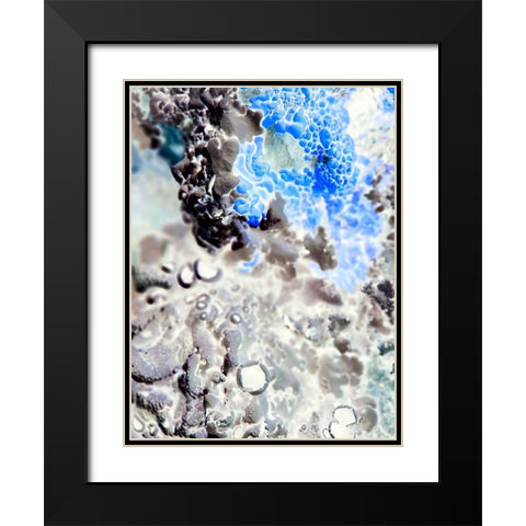 Texture Group III Black Modern Wood Framed Art Print with Double Matting by Grayscale