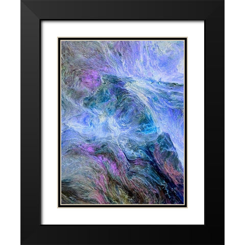 Lava Storm I Black Modern Wood Framed Art Print with Double Matting by Grayscale
