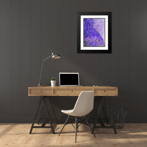 Purple Foam Black Modern Wood Framed Art Print with Double Matting by Grayscale