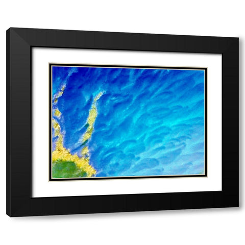 Blue Fur I Black Modern Wood Framed Art Print with Double Matting by Grayscale