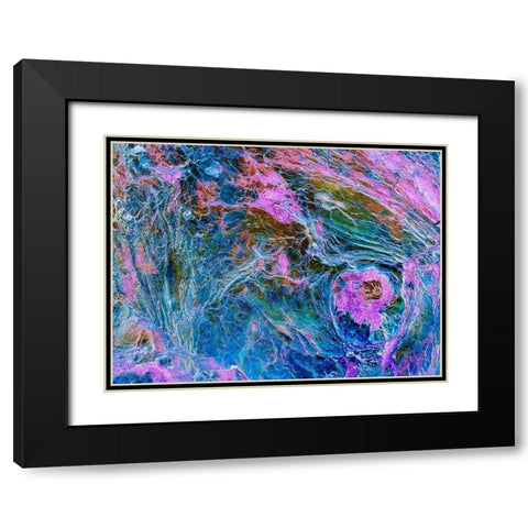Lava Storm II Black Modern Wood Framed Art Print with Double Matting by Grayscale