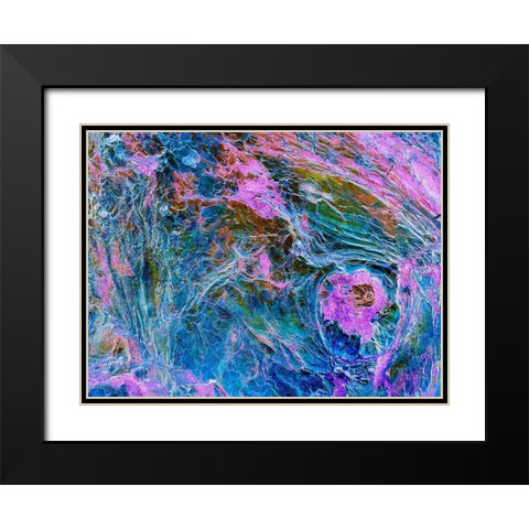 Lava Storm II Black Modern Wood Framed Art Print with Double Matting by Grayscale
