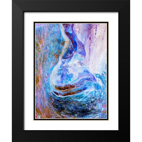 Lava Storm III Black Modern Wood Framed Art Print with Double Matting by Grayscale