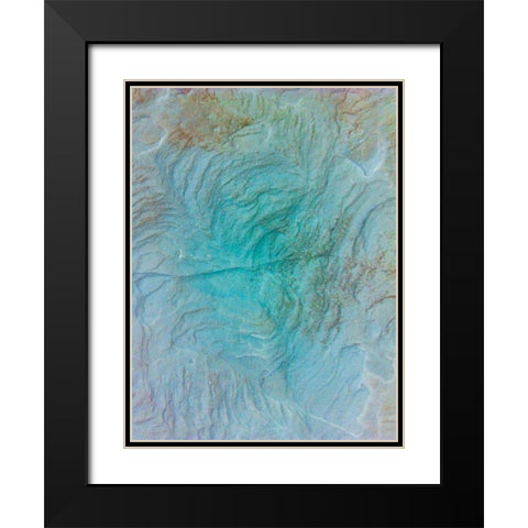 Sand Wall I Black Modern Wood Framed Art Print with Double Matting by Grayscale