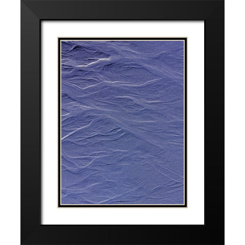 Blue Fibers I Black Modern Wood Framed Art Print with Double Matting by Grayscale