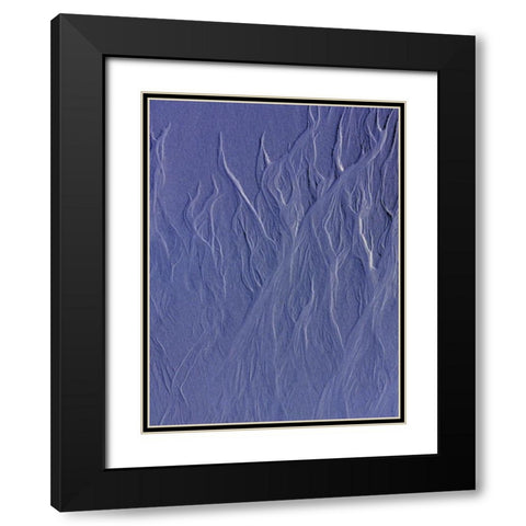 Blue Fibers II Black Modern Wood Framed Art Print with Double Matting by Grayscale