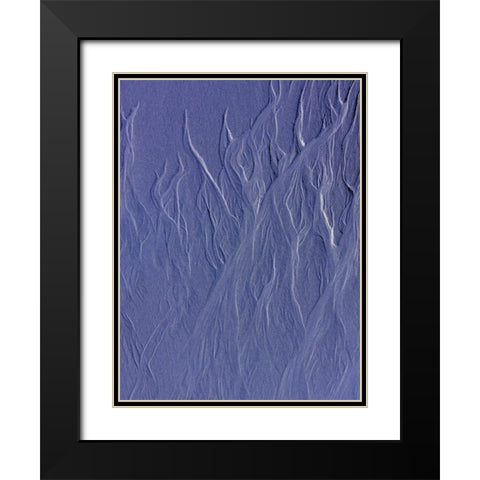 Blue Fibers II Black Modern Wood Framed Art Print with Double Matting by Grayscale
