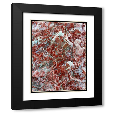 Red Texture I Black Modern Wood Framed Art Print with Double Matting by Grayscale
