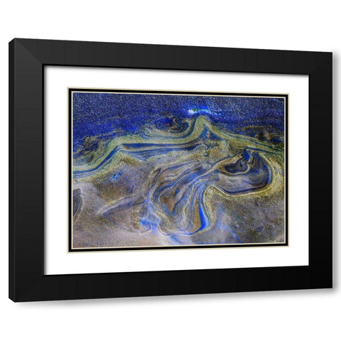Inverted Sand VI Black Modern Wood Framed Art Print with Double Matting by Grayscale