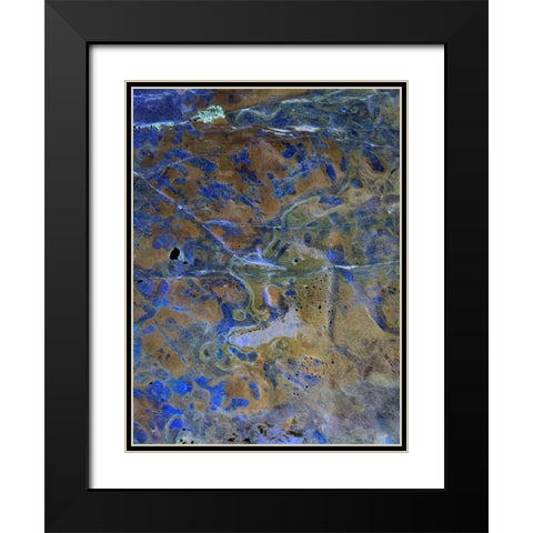 Inverted Sand VII Black Modern Wood Framed Art Print with Double Matting by Grayscale
