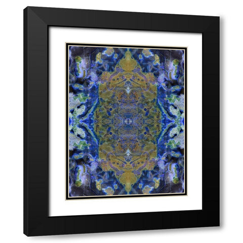 Sand Medallion I Black Modern Wood Framed Art Print with Double Matting by Grayscale