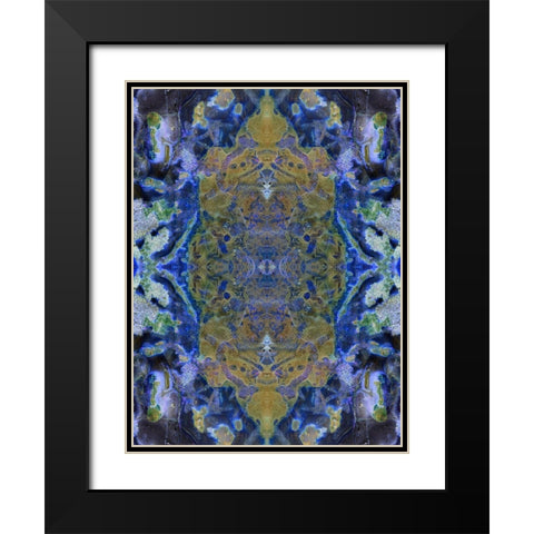 Sand Medallion I Black Modern Wood Framed Art Print with Double Matting by Grayscale