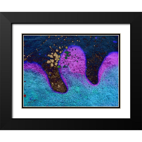 Bio Rainbow II Black Modern Wood Framed Art Print with Double Matting by Grayscale