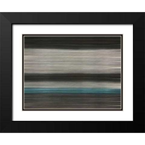 Fabric Pinstripes IV Black Modern Wood Framed Art Print with Double Matting by Grayscale