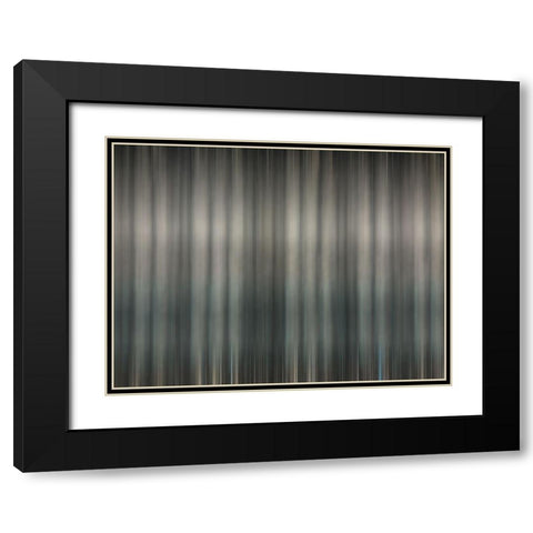 Fabric Pinstripes V Black Modern Wood Framed Art Print with Double Matting by Grayscale