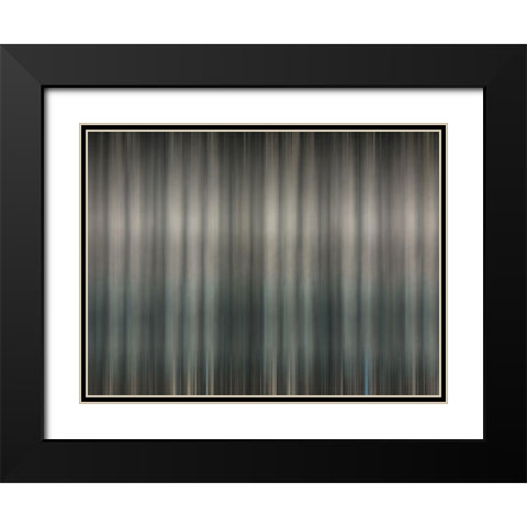 Fabric Pinstripes V Black Modern Wood Framed Art Print with Double Matting by Grayscale