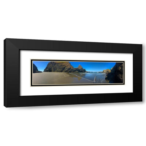 Seagulls Paradise Black Modern Wood Framed Art Print with Double Matting by Grayscale