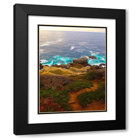 Rocky Path I Black Modern Wood Framed Art Print with Double Matting by Grayscale
