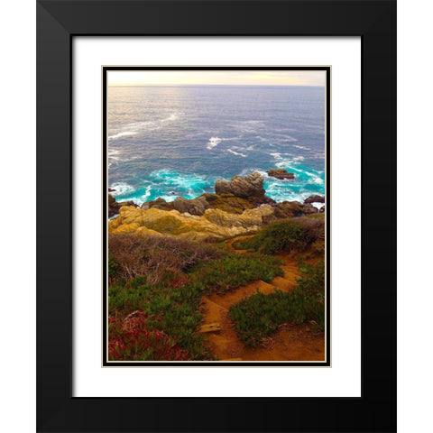 Rocky Path I Black Modern Wood Framed Art Print with Double Matting by Grayscale