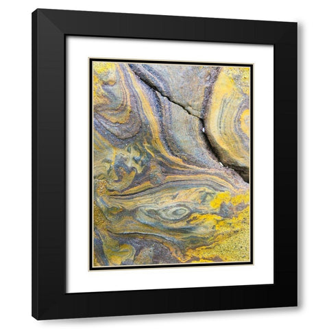 Eroded Sandstone I Black Modern Wood Framed Art Print with Double Matting by Grayscale