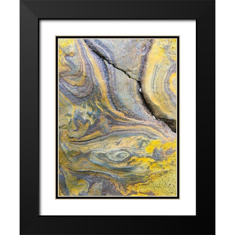 Eroded Sandstone I Black Modern Wood Framed Art Print with Double Matting by Grayscale
