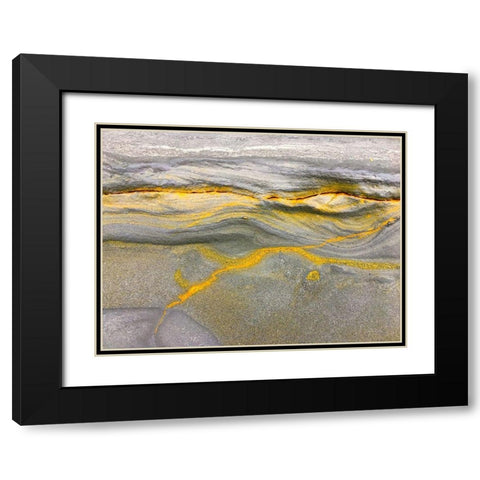 Eroded Sandstone III Black Modern Wood Framed Art Print with Double Matting by Grayscale