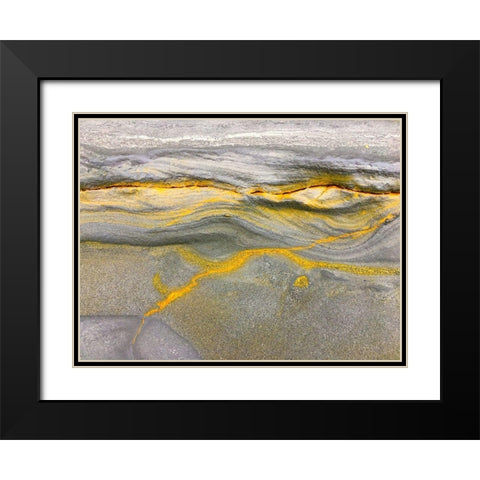 Eroded Sandstone III Black Modern Wood Framed Art Print with Double Matting by Grayscale