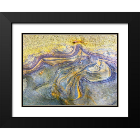 Eroded Sandstone V Black Modern Wood Framed Art Print with Double Matting by Grayscale