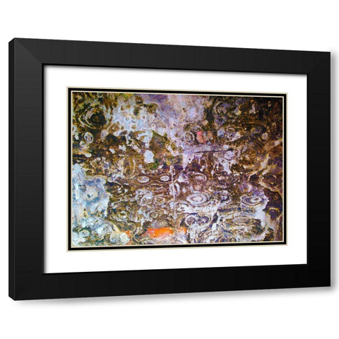 Eroded Stucco I Black Modern Wood Framed Art Print with Double Matting by Grayscale