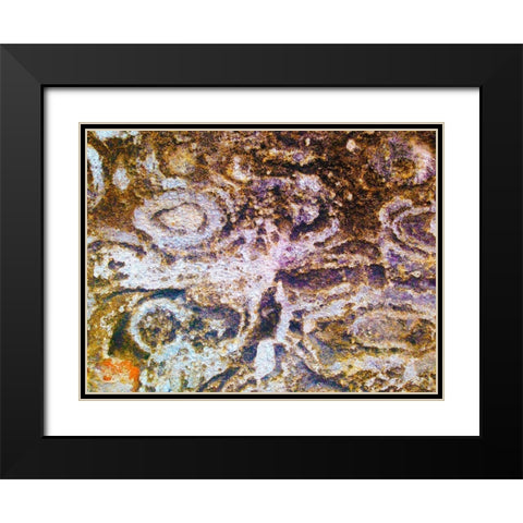 Eroded Stucco II Black Modern Wood Framed Art Print with Double Matting by Grayscale