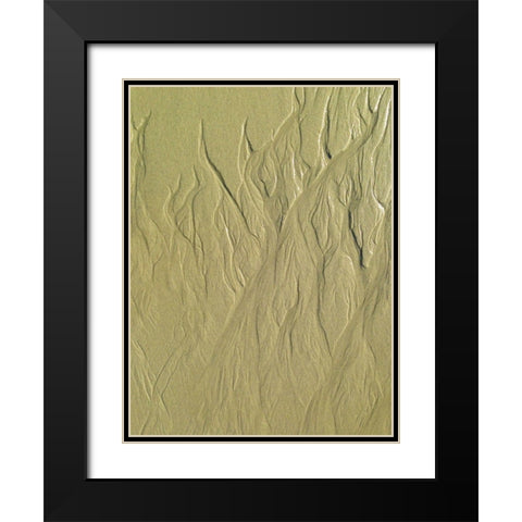 Wet Sand II Black Modern Wood Framed Art Print with Double Matting by Grayscale