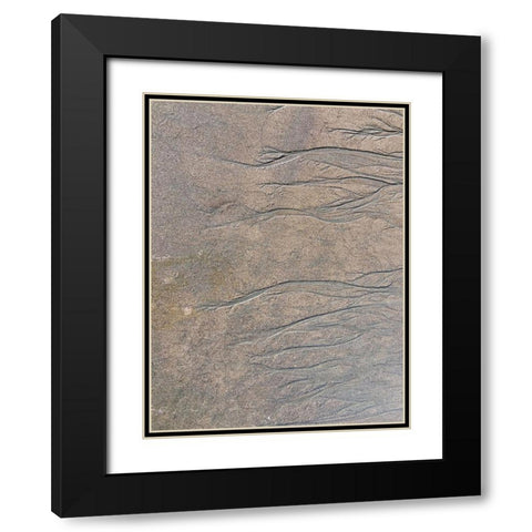 Wet Sand IV Black Modern Wood Framed Art Print with Double Matting by Grayscale