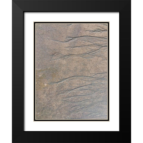 Wet Sand IV Black Modern Wood Framed Art Print with Double Matting by Grayscale