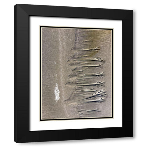 Wet Sand VI Black Modern Wood Framed Art Print with Double Matting by Grayscale