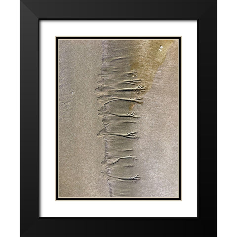 Wet Sand VII Black Modern Wood Framed Art Print with Double Matting by Grayscale