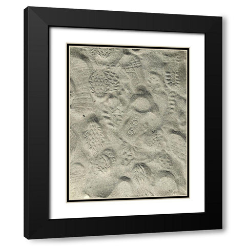 Sand Prints II Black Modern Wood Framed Art Print with Double Matting by Grayscale