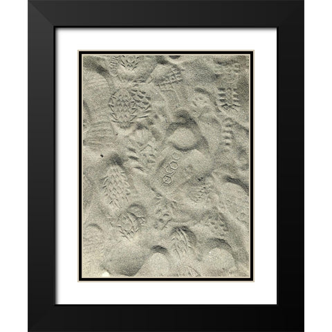 Sand Prints II Black Modern Wood Framed Art Print with Double Matting by Grayscale