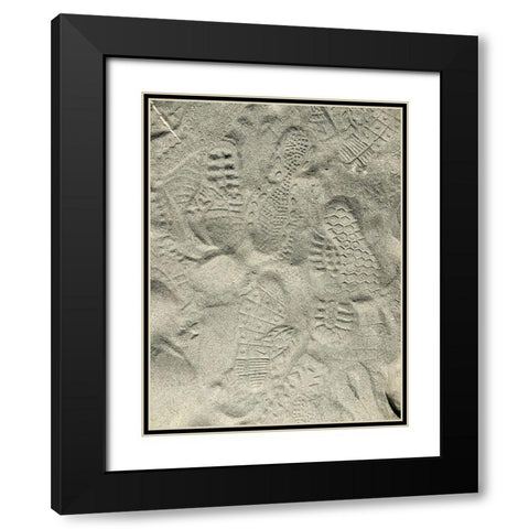 Sand Prints III Black Modern Wood Framed Art Print with Double Matting by Grayscale