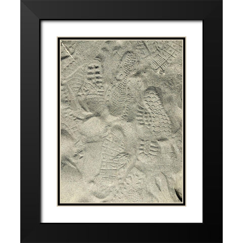 Sand Prints III Black Modern Wood Framed Art Print with Double Matting by Grayscale