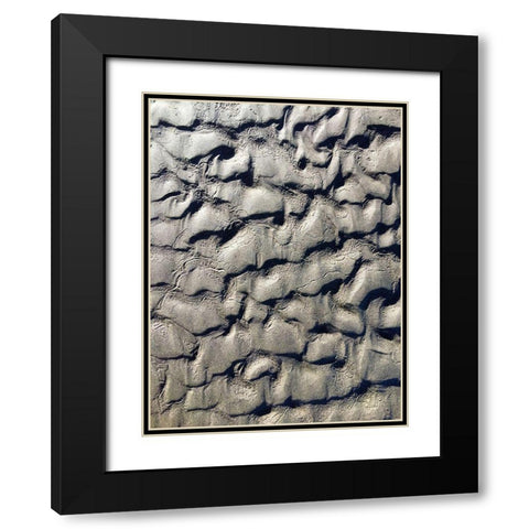 Sand Prints V Black Modern Wood Framed Art Print with Double Matting by Grayscale