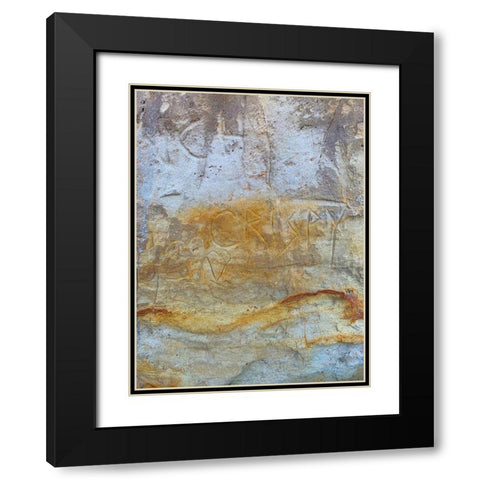 Sand Wall III Black Modern Wood Framed Art Print with Double Matting by Grayscale