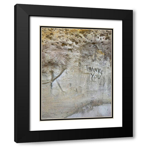 Sand Wall IV Black Modern Wood Framed Art Print with Double Matting by Grayscale